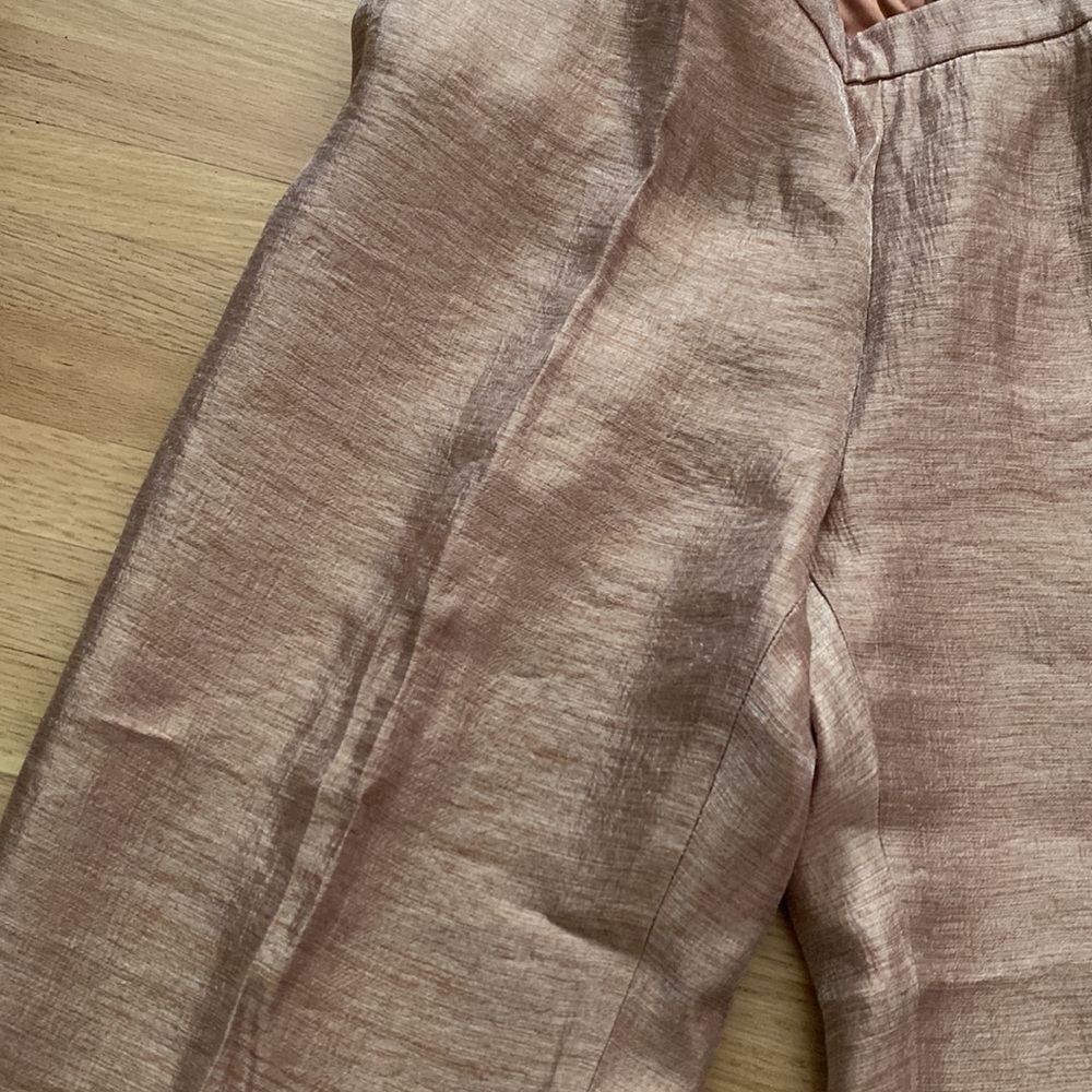 Lord & Taylor Rose Metallic Pants - Picture 2 of 4